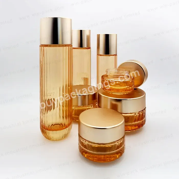 Win-pack Luxury Lotion Bottle Cosmetic Packaging Wholesale Color Lotion Bottle Glass With Pump