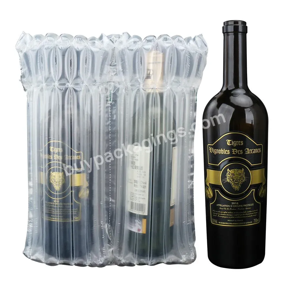 Wine Bottle Protector Bubble Bag Portable Inflatable Packaging Bags Cushioning Wrap Air Column Bag