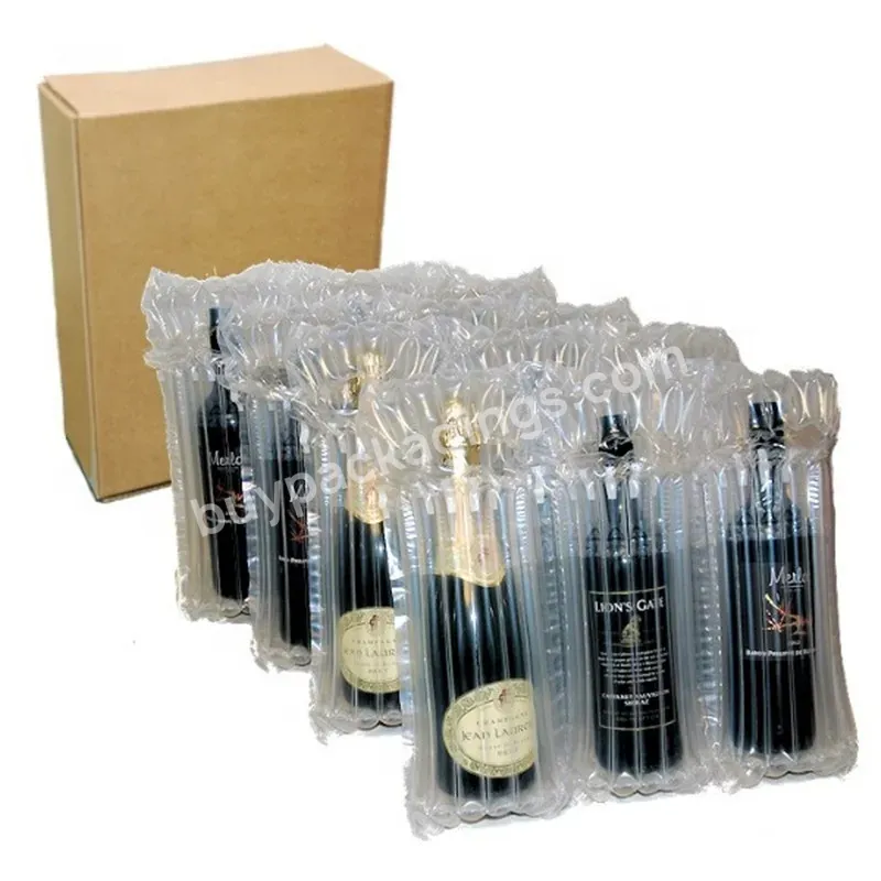 Wine Bottle Protector Bubble Bag Portable Inflatable Packaging Bags Cushioning Wrap Air Column Bag