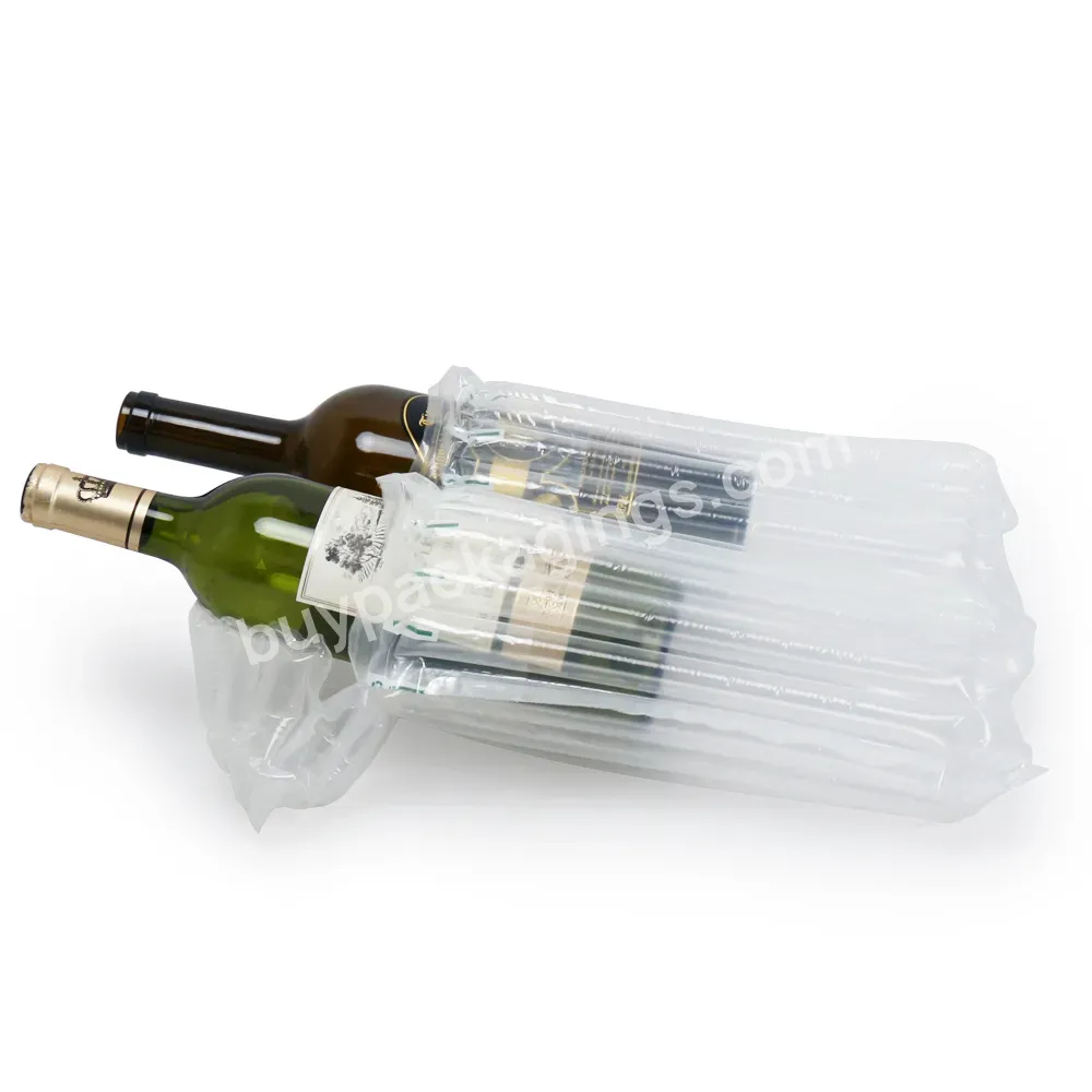 Wine Bottle Protector Bubble Bag Portable Inflatable Packaging Bags Cushioning Wrap Air Column Bag