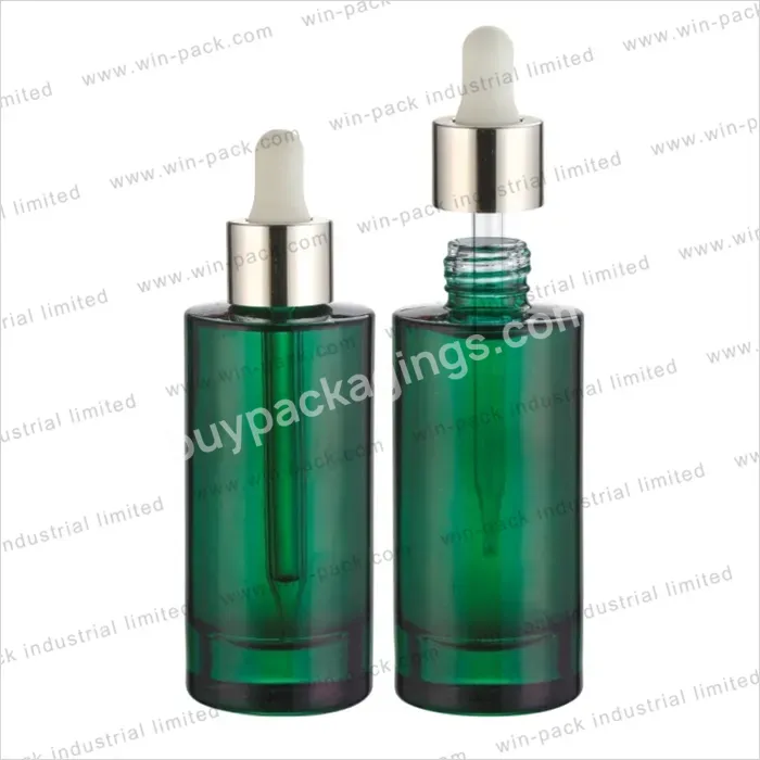 Winpac Luxury Skin Care Packaging Green Cosmetic Screw Bottle Tube Glass Inner