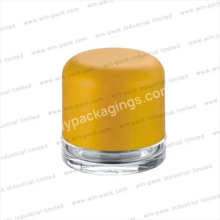 Winpack 50g Skincare Free Sample Matte Yellow Acrylic Cream Jar Containers For Cosmetic Packaging