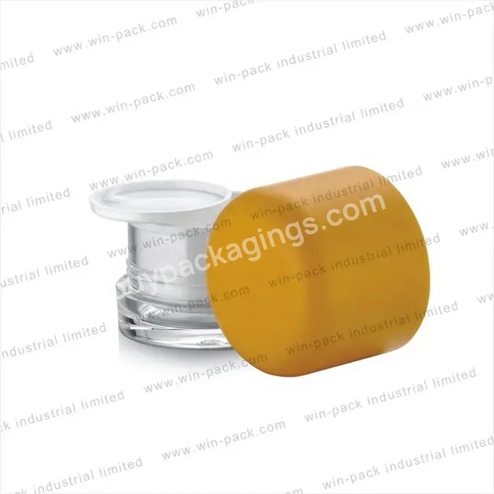 Winpack 50g Skincare Free Sample Matte Yellow Acrylic Cream Jar Containers For Cosmetic Packaging