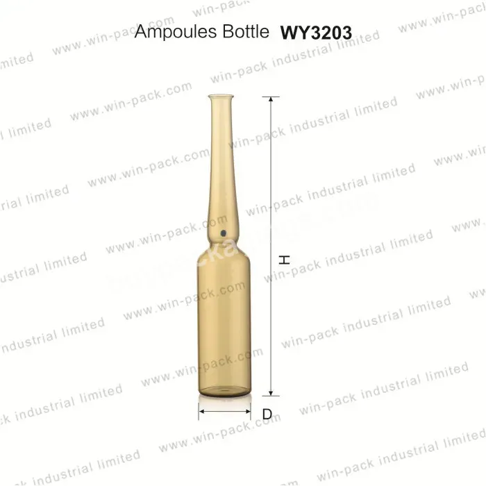 Winpack Hot Sell Gold Medical Luxury Cosmetic Glass Bottle For Ampoule