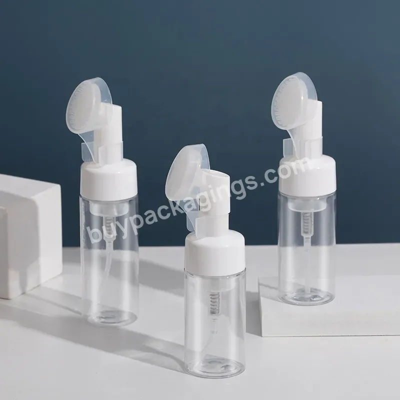 Winpack Manufacturer Foaming Dispenser With Brush 120ml Plastic Foam Bottle For Face Cleanser