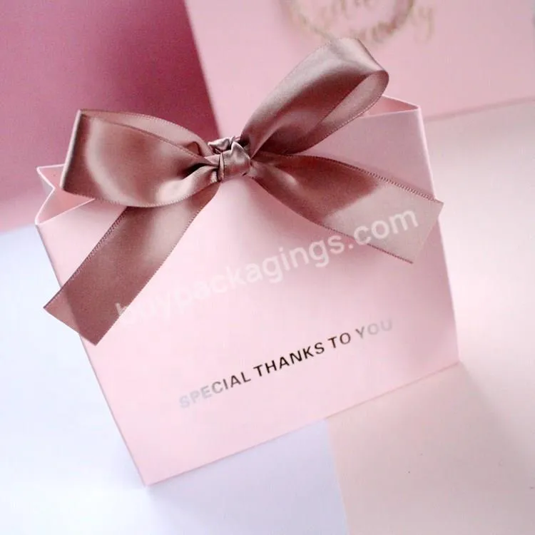 Wintop Gift box ribbon paper bag wedding candy box simple packaging box