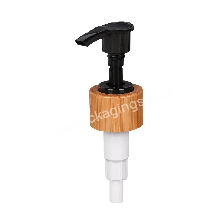 Wooden 24/410 28/410 Bamboo Plastic Screw Lotion Pump Hand Cleanser Bottle Dispenser