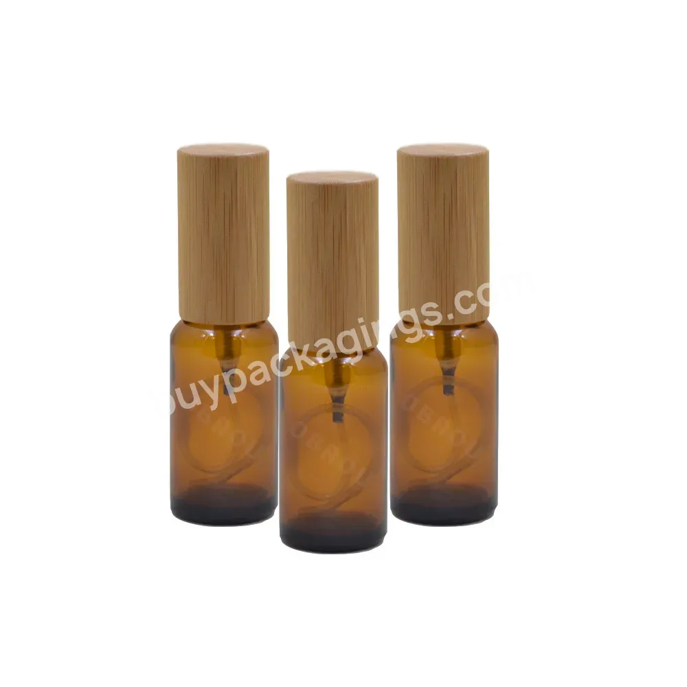 Wooden Spray Cap Type 10ml 30ml 50ml 100ml Perfume Glass Spray Bottle Amber