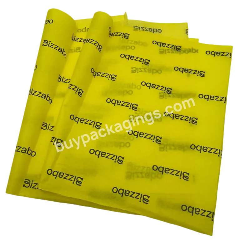 Wrapping For Packaging Clothes Customized Wholesale Custom White Logo Wrap With Printed Yellow Tissue Paper - Buy Yellow Tissue Paper,Printed Tissue Paper,Custom Tissue Paper.