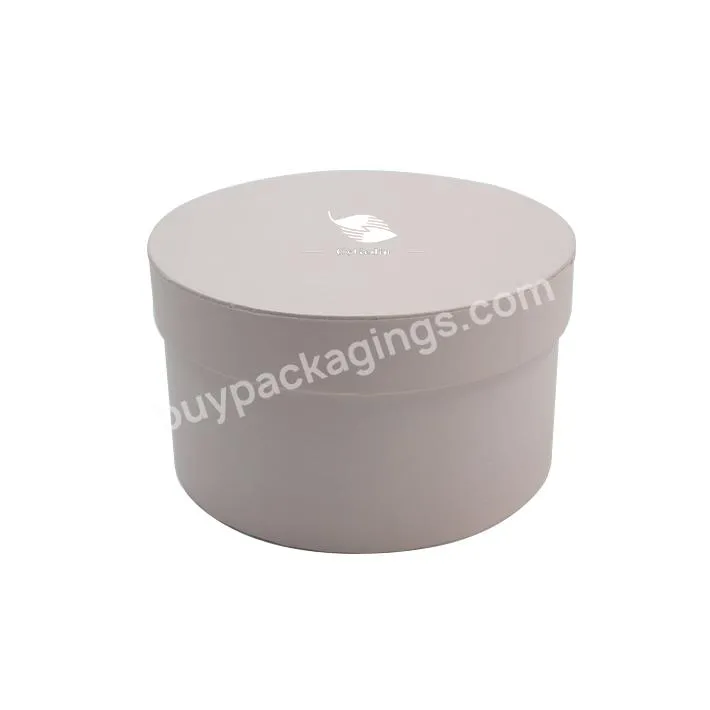 Wrapping paper gift carton light tube small hat cardboard kraft paper pink perfume tea template cylindrical round box