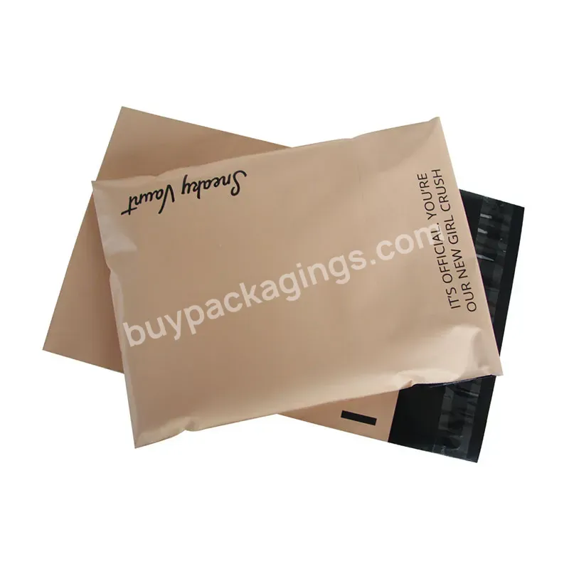 Writing Biodegradable Bags Custom Print Peach Poly Mailer Bag Plastic Shipping Packaging Bag Poly Mailers For Clothing