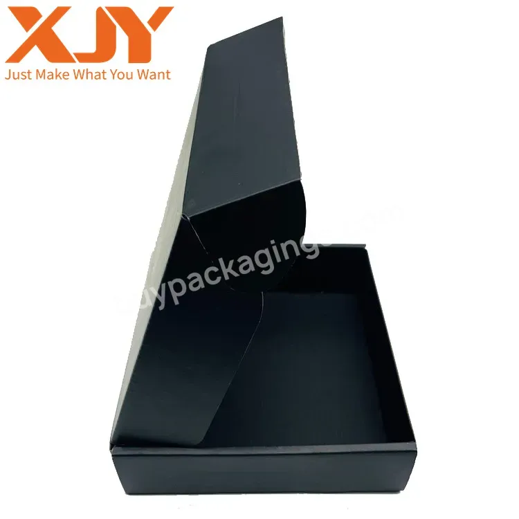 Xjy Beauty Cosmetic Mailing Shipping Custom Colored Black Corrugated Paper Kraft Mailer Boxes With Logo