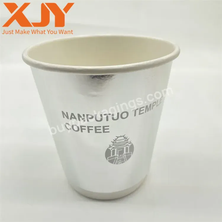 Xjy Biodegradable Disposable Customized Logo Printed Eco Friendly Hot And Cold Drinks Packing Coffee Paper Cup With Logo