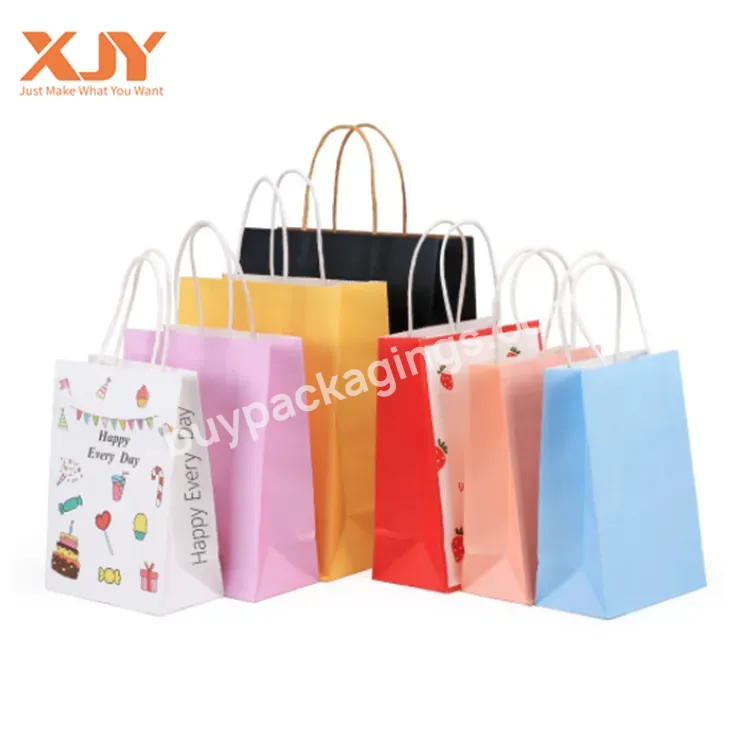 Xjy Brown Kraft Paper Ramadan Free Printing Logo Clothing Shopping Gifts Jewelry Paper Bags Shopping Bags