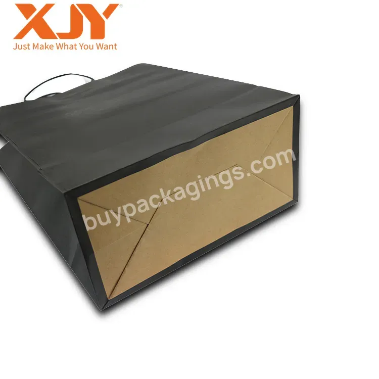 Xjy Colored Logo Printable Recyclable Paper Shopping Bags Shoes Clothes Packaging Bag With Your Own Logo