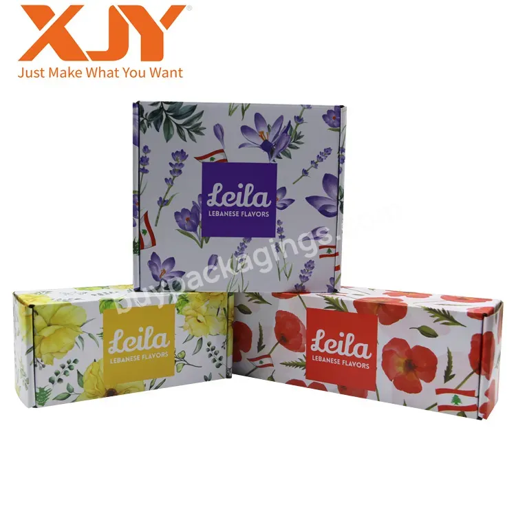 Xjy Custom Biodegradable Corrugated Logo Printing Recycled Shipping Donut Packaging Paper Mailer Box