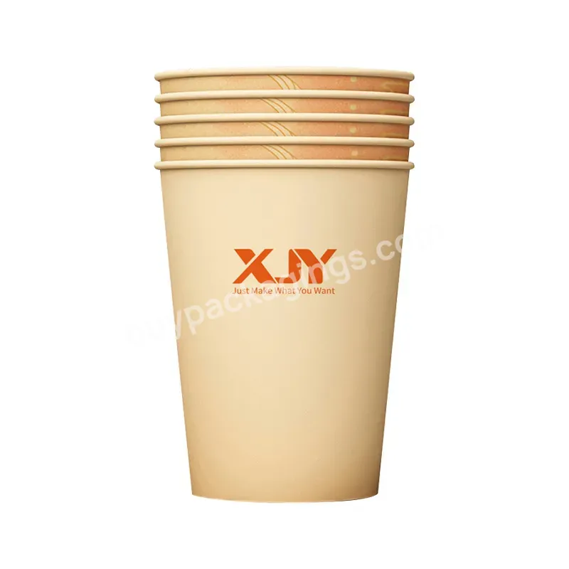 Xjy Custom Compostable Hot Beverages Takeaway Eco Friendly Disposable Paper Coffee Cup Double Wall Paper Cups