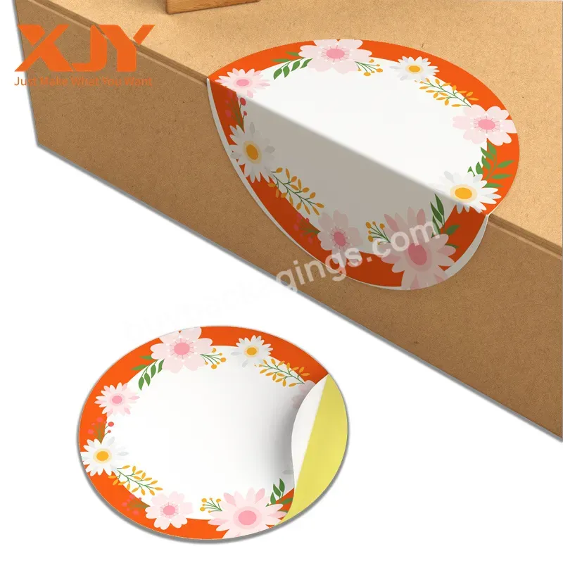 Xjy Custom Cute Paper Adhesive Pvc Vinyl Customized Printed Die Cutting Waterproof Sticker Logo Printing Stickers