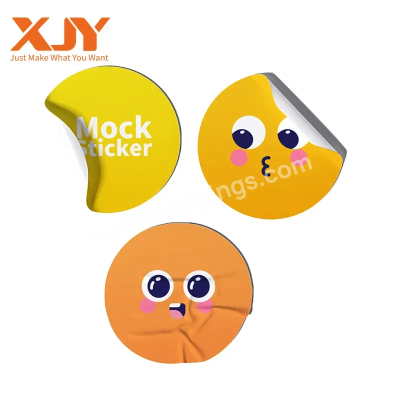 Xjy Custom Die Cut Vinyl Stickers Sheets Printing Packaging Label Adhesive Waterproof Kiss Cut Logo Stickers