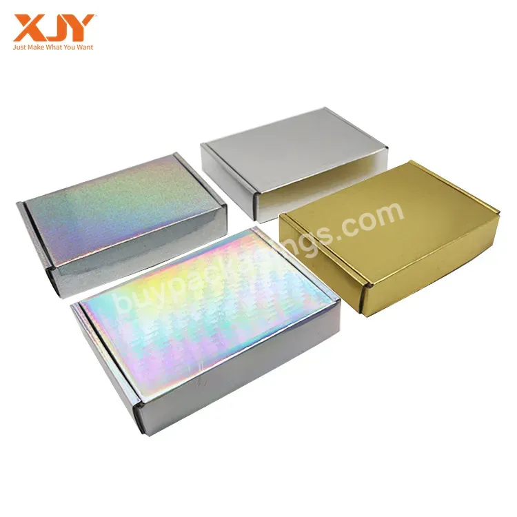 Xjy Custom Holographic Corrugated Biodegradable Logo Printing Recycled Shipping Donut Packaging Paper Mailer Box