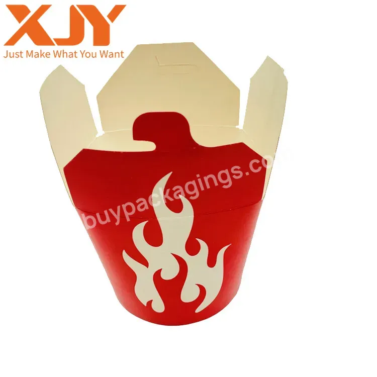 Xjy Custom Logo Printing Biodegradable Disposable Branding Fast Food Noodle Rice Packing To Go Containers Box