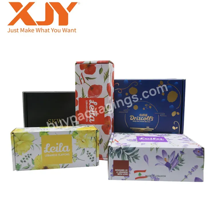 Xjy Custom Logo Printing Small Matte Black	subscription Mailing Box Eco Friendly Cardboard Packaging With Insert