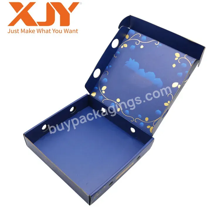Xjy Custom Printed Corrugated Paper Package Mailing Box With Foam For Necklace Jewelry Packaging