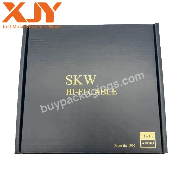 Xjy Custom Printed Corrugated Paper Package Mailing Box With Foam For Necklace Jewelry Packaging