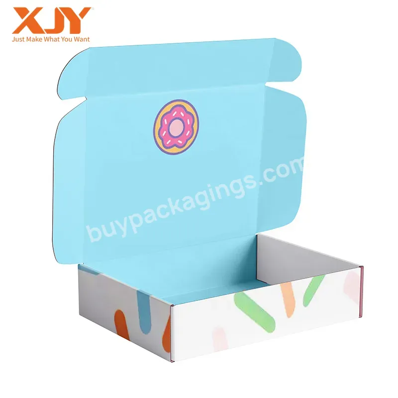 Xjy Custom Printed Eco Friendly Cake Doughnut Boxes Packing Food Grade Take Out Doughnut Packaging Boxes