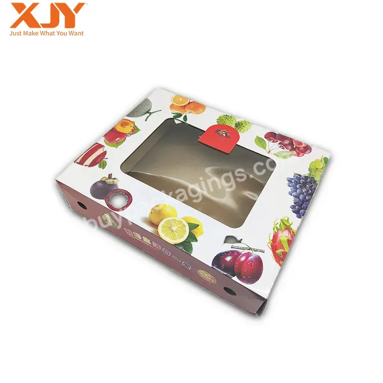 Xjy Custom Printing Box Cardboard Packing Corrugated Vegetable Banana Fruit Packaging Carton