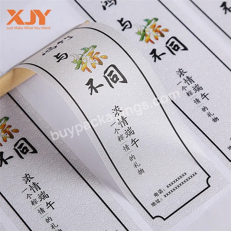 Xjy Custom Printing Waterproof Vinyl Stickers Die Cut Label Logo Stickers Adhesive Pvc Label Sticker