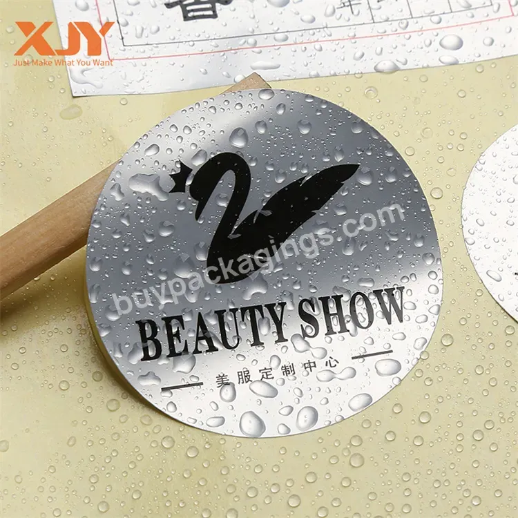 Xjy Custom Round Adhesive Waterproof Sticker Vinyl Bottle Label Roll Logo Label Sticker Printing For Packaging