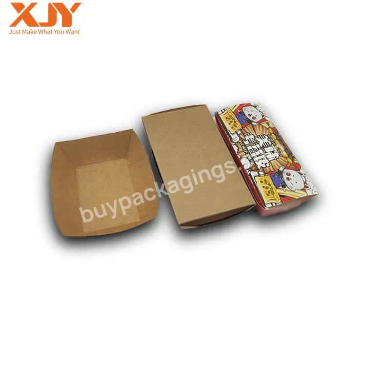 Xjy Customized Fried Chicken Potato Chips Takeout Boxes Custom Kraft Paper Fast Food Packaging Box