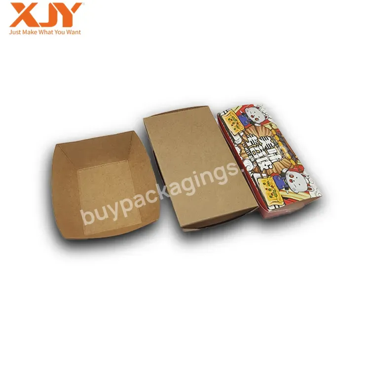 Xjy Customized Hot Dog Packing Egg Toast Baking Packing Box Takeout White Cardboard Cartoon Drawer Box