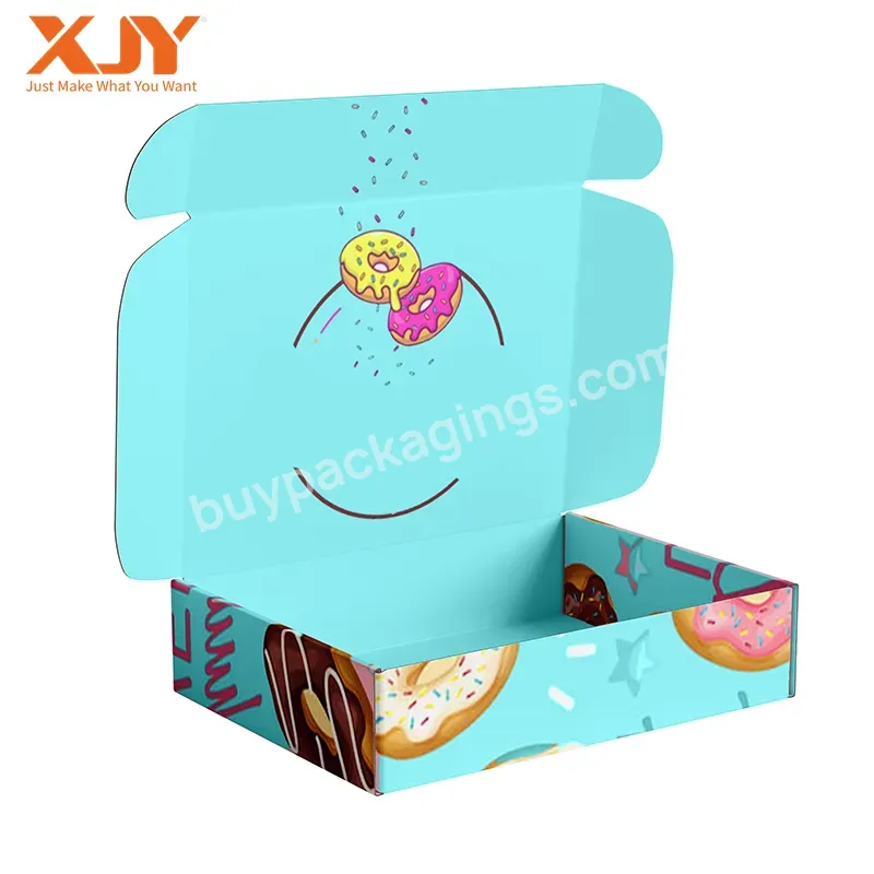 Xjy Disposable Food Package Donut Cookie Chocolate Packaging Box Food Grade Sweet Bakery Box With Clear Window