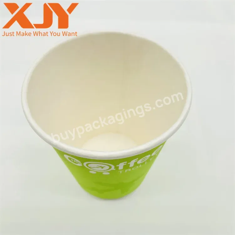 Xjy Eco Friendly Compostable Customized Label Double Wall Business Logo Printed Paper Hot Drinking Coffee Cup With Lid