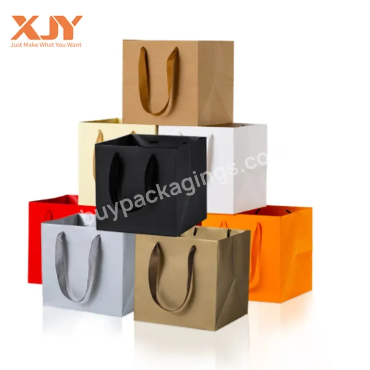 Xjy Factory Custom Clothing Handbag White Cardboard Gift Personalized Packaging Shopping Paper Bags