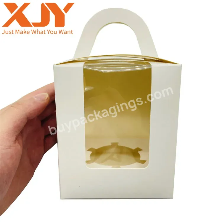 Xjy Free Sample Custom Hardboard Luxury Made Food Grade Gift Package Box Cake Box Black Plastic Square Cake Box