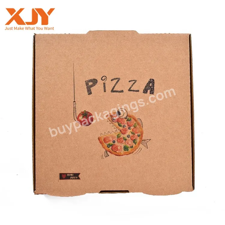 Xjy High Grade Machine Making 12 Inch Black Custom Pizza Boxes With Logo