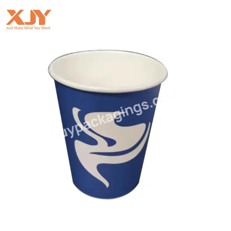 Xjy Hot Drinks Custom Printed Label Single Layer Double Wall Biodegradable Coffee Eco Friendly Branded Paper Cup - Buy Custom Printed Logo Disposable Recycle 6oz 8oz 9oz 10oz 14 Oz 16oz Double Wall Hot Stamping Coffee Paper Cups With Lid,Bio Disposab