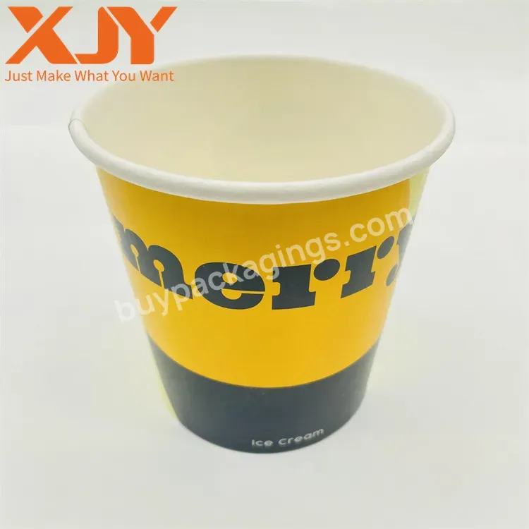 Xjy Hot Drinks Custom Printed Labels Single Layer Double Wall Biodegradable Coffee Eco Friendly Branded Coffee Paper Cup