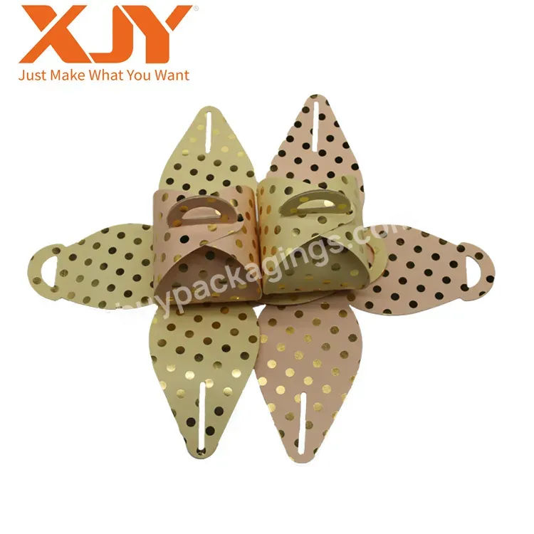 Xjy Hot Gold Polka Dot Bread Wedding Candy Box Creative Handbag Candy Box Gold Foil Foldable Paper Gift Box With Handle