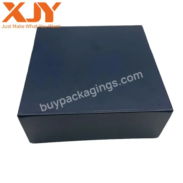 Xjy Luxury Branding Printed Matte Black Magnetic Gift Box Rigid Wedding Dress Packaging Cardboard Paper Gift Folding Boxes