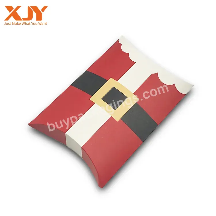 Xjy Pillow Shape Packaging Gift Box Carton Nuts Dried Fruit Paper Box Candy Window Box For Christmas Gift