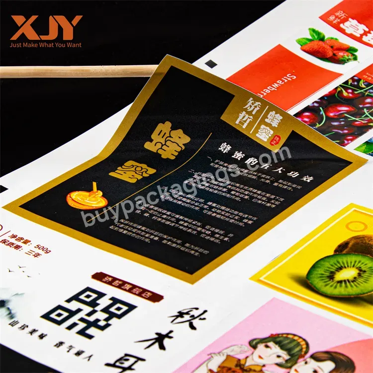 Xjy Removable Adhesive Pvc Sticker Sheets Label Stickers Die Cut Waterproof Stickers Sheets