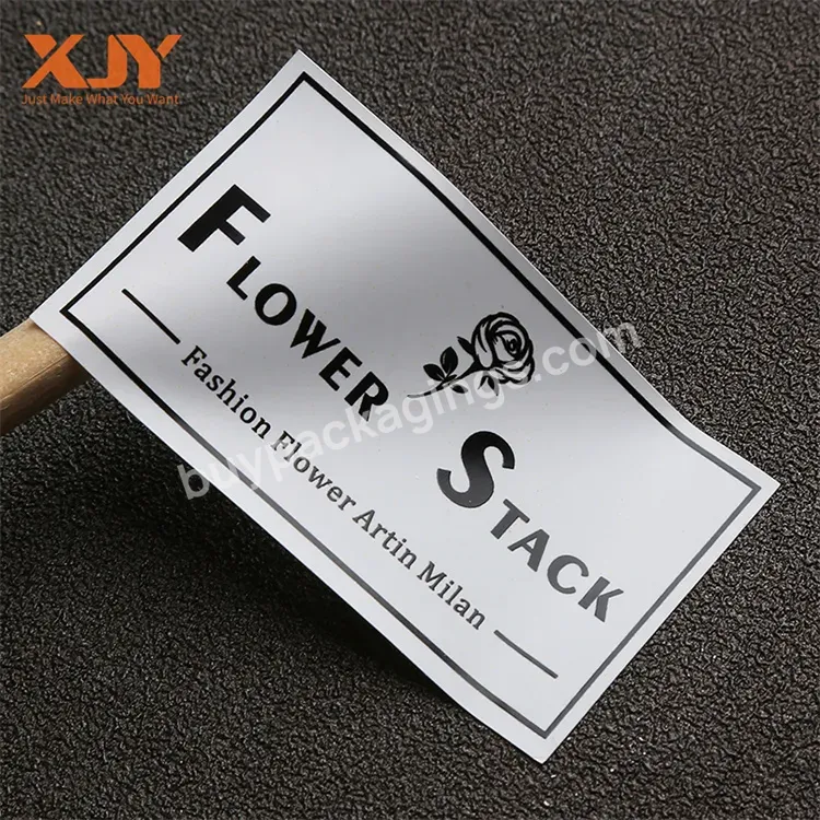 Xjy Removable Custom Hologram Vinyl Heat Transfer Gray Seal Sticker Design Paper Adhesive Logo Printing Clear Adhesive Label