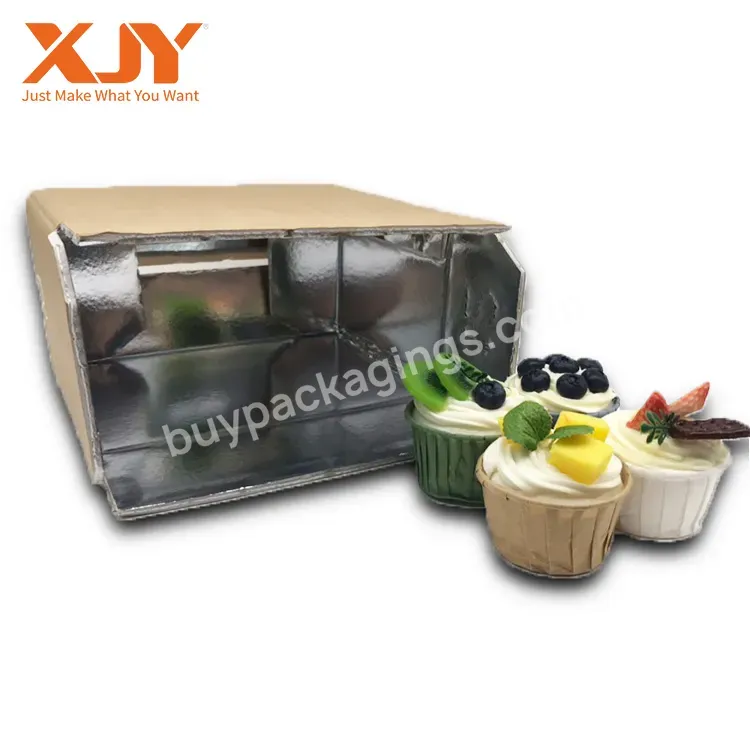 Xjy Reusable Refrigerated Insulated Degradable Shipping Boxes With Logo Printing Frozen Food Thermal Insulated Shipping Box