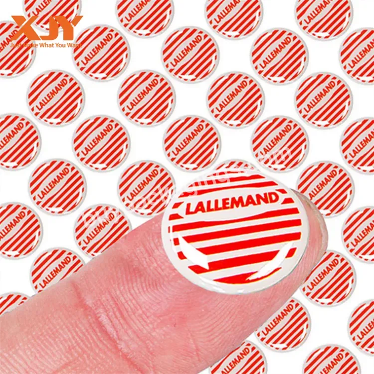 Xjy Round Epoxy Sticker Adhesive Waterproof Bottle Sticker Labels Custom Roll Logo Label Printing Sticker For Packaging