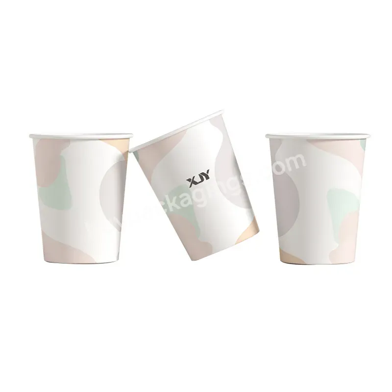 Xjy Thicken Compostable Customized Label Single Wall Business Logo Printed Paper Hot Drinking Coffee Cup With Lid - Buy Disposable Paper Cup Customized Logo Printing With Cover Soy Milk Coffee Tea Hot Water Cup Thick Advertising Coffee Cup Sleeve,Pap