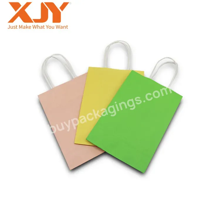 Xjy Underwear Tshirt Clothes Packing Custom Logo Printable Reusable Shopping Paper Bag With Handle